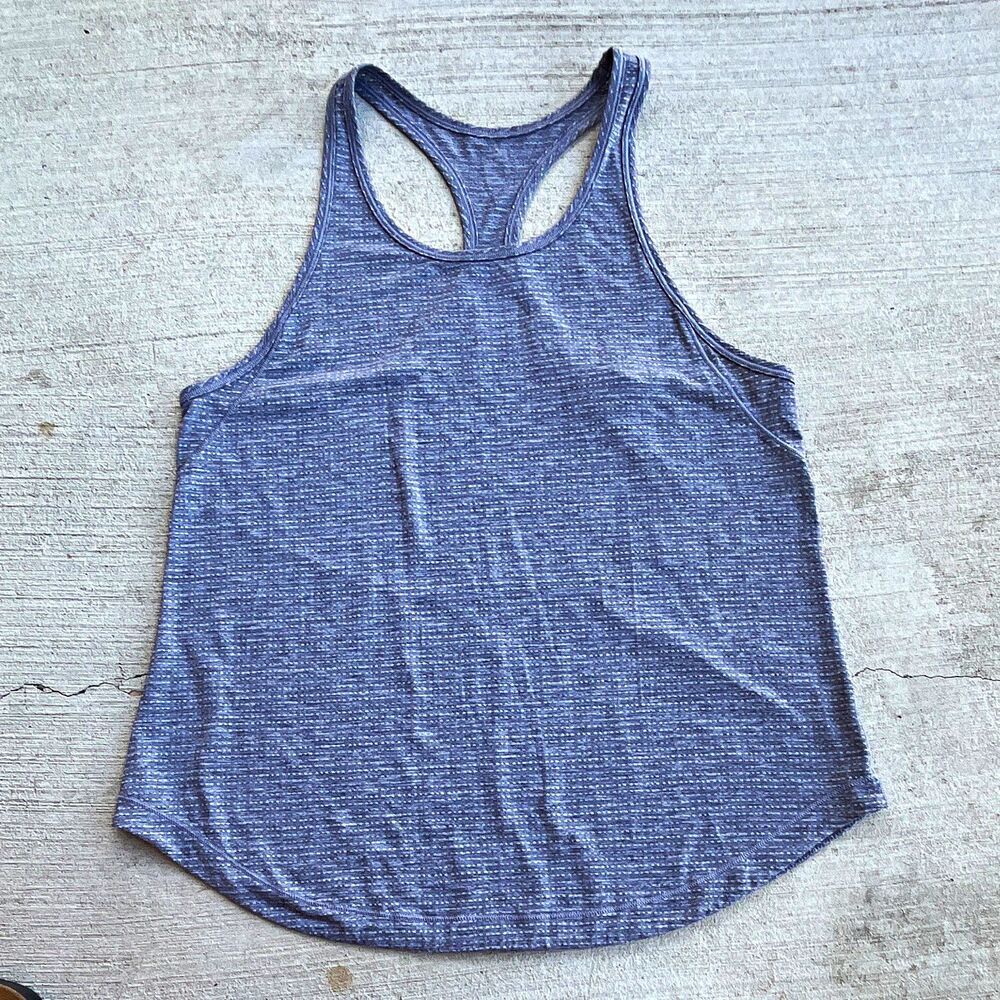 lululemon athletica Womens Small Gray Racerback Tank Active Lifestyle Gym Yoga